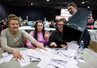 in_pictures Vote counting in Glasgow