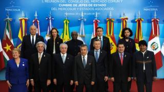 Miembros del Mercosur reunidos.