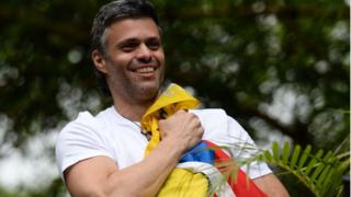 Leopoldo López el día de su liberación.