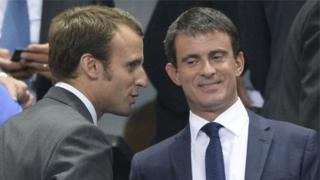 Manuel Valls ve Emmanuel Macron