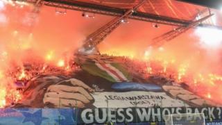 Magoya bayan Legia Warsaw sun tada rikici a baya