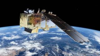 (ภาพจากฝีมือศิลปิน) ดาวเทียม Sentinel-2B เป็นส่วนหนึ่งของโครงการสำรวจสิ่งแวดล้อมโลกมูลค่าหลายพันล้านยูโรของสหภาพยุโรป