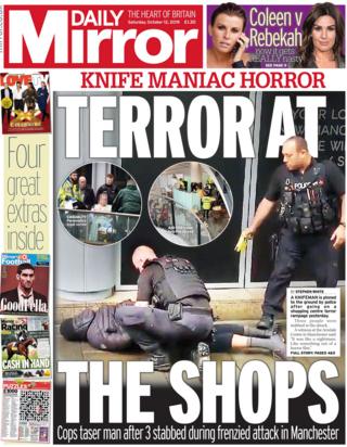 The front page of the Daily Mirror on 12 October 2019