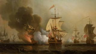 Fighting off Cartagena, 28 May 1708