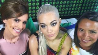 Cheryl Fernandez-Versini, Rita Ora, Leah Boleto