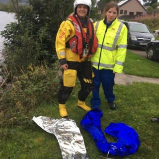 Loch Ness RNLI and balloons