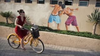 The mural in Tel Aviv