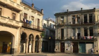 Ansicht von Häusern in der Altstadt von Havanna