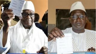 Comme en 2013, le second tour de la présidentielle malienne oppose Ibrahima Boubacar Keïta (à gauche) à Soumaïla Cissé.