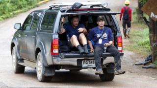 Foreign and Thai rescuers arrive at Tham Luang cave system in Khun Nam Nang Non Forest Park, Chiang Rai province, Thailand, 09 July 2018