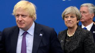 Boris Johnson and Theresa May