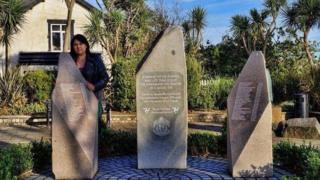Ruth McQuillan-Wilson at the Summerland memorial