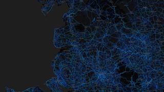Lancashire - cycling routes (by Strava users 2015)