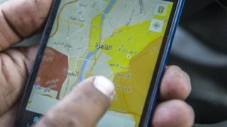 خريطة القاهرة على هاتف سائق أوبر