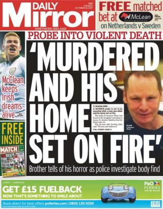 Daily Mirror front page