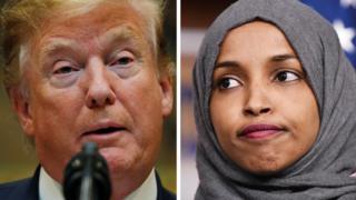 Trump and Ilhan Omar