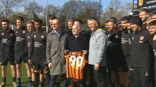 Albert Cavill with the players