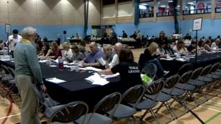 Votes being counted in Stroud
