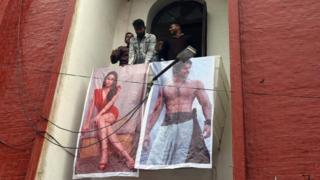 సినీ తారల ఫ్లెక్సీలు