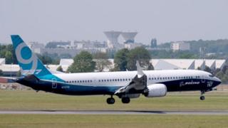 Boeing 737 MAX на Парижском авиашоу в 2017 году