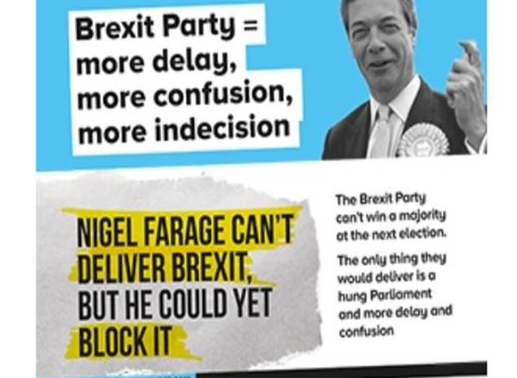 'Brexit Party=more delay, more confusion, more indecision'