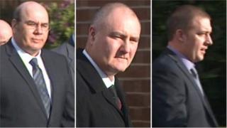 Left to right, Jan Kingshott, Michael Marsden and Simon Tansley