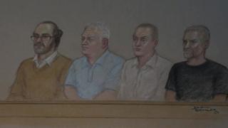 The Hatton Gardens defendants L-R Carl Wood, William Lincoln, Jon Harbinson and Hugh Doyle