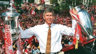 Arsene Wenger ya ci kofi biyu har sau biyu a kakar wasanninsa ta farko a matsayin kocin Arsenal