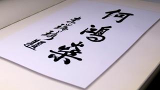 新华社《何鸿燊》画册内的李瑞环题字(BBC中文图片13/6/2018)