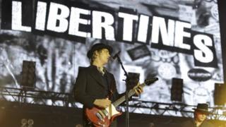 The Libertines performing at Glastonbury