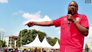 Presiident Uhuru Kenyatta for inside rally