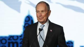Mike Bloomberg at a rally on in Salt Lake City, Utah, on 20 February 2020
