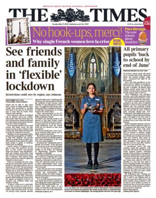 Newspaper headlines: 'Flexible' lockdown and 'no clear ...