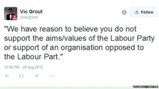 Vic Grout tweet