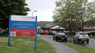 Front entrance to the Countess of Chester Hospital