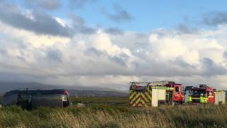 Scene of accident on South Uist