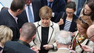 First Minister Nicola Sturgeon speaks with media during the second day of the 177th Royal Highland Show in Edinburgh