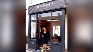 Anne Marie outside her new shop