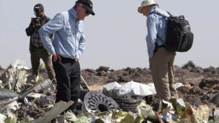 Débris de l'avion d'Ethiopian Airlines