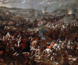 17th century painting depicting the Battle of Vienna