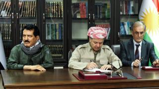 Kerkuk Barzani kurmaylarıyla