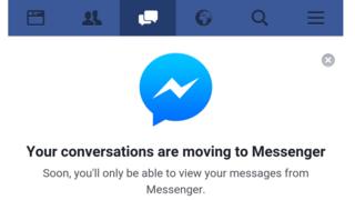 Facebook Messenger сообщение