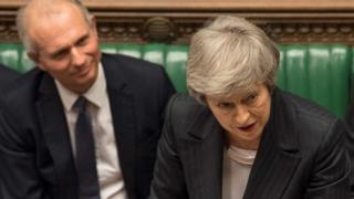 Theresa May speaking in the House of Commons