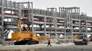 Строящийся терминал для сжиженного газа на Ямале