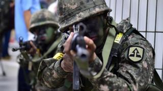 Ejercicios Ulchi Freedom Guardian (UFG) en Corea del Sur.