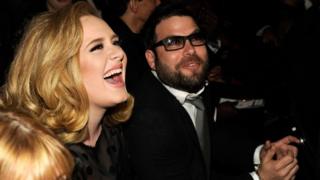 Adele and Simon Konecki at the Grammy Awards in 2013