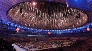 A cerimônia de abertura dos Jogos Olímpicos do Rio