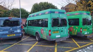 damaged minibuses