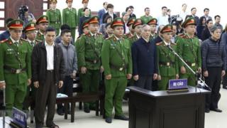 Các bị cáo phiên tòa.