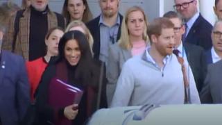 Duke and Duchess of Sussex arrive at Sydney Airport